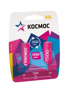 Аккумулятор AA/R6 NI-MN BP-2 (упак 2 шт) 1500mA KOCR6NIMH Космос