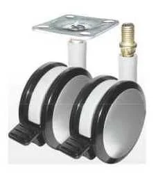 Опора колесная 80мм с пятой со стопором Россия М0178