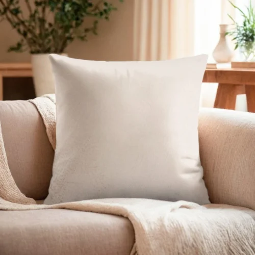 Подушка декоративная Этель цв. молочный, 30 30см, велюр 9849750  1