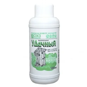 Средство для выгребных ям и туалетов "Удачный" 0,5л (биопрепарат)  *14