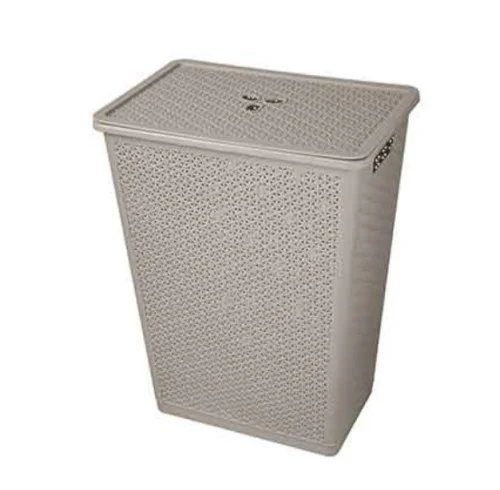 Корзина д белья пласт 35л  Wenge  399х272х460мм серый 221306935 04 (IDIland)  1