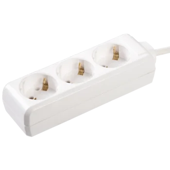 Удлинитель 3х5м с зазем 16А IP20 У03 2P+PE 250В 3х1 бел. WYP10-16-03-05-Z-N (IEK)  12