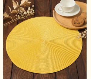 Салфетка на стол Доляна Классика 38х38см желтый ПВХ 4360973