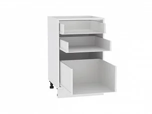 Корпус шкаф-стол напольный 800мм с 3 ящ. белый 70СЯ80Б (Горизонт)  1