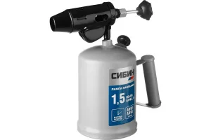 Лампа паяльная 1,5л стальной эжектор Сибин 40670  1