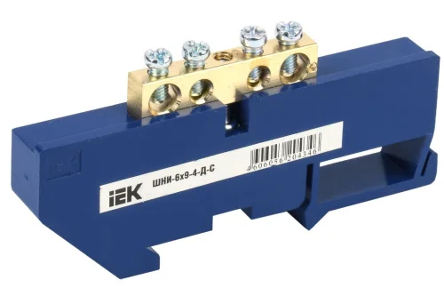 Шина нулевая на DIN-изол. ШНИ 6х9-4-Д-С YNN10-69-4D-K07 (IEK)  20 500