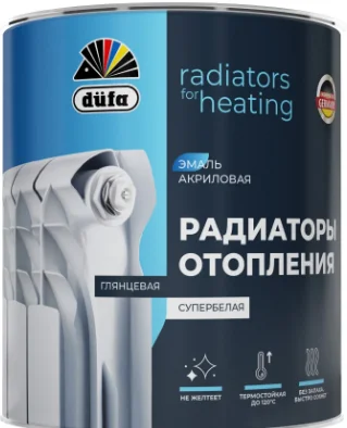 Эмаль акриловая Dufa для радиаторов отопления база А 0,75л