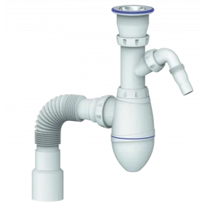 Сифон д тюльпана 1 1 2 х40 50 с отводом д стир. машины А320V (Unicorn)  1 35