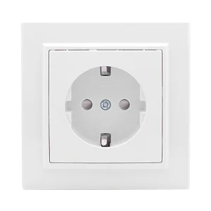 Розетка 1-м СП Минск 16А защ. шторки с заземл. бел. Basic EKF ERR16-028-100