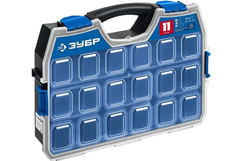Органайзер пластиковый 462х365х92мм со съемными лотками Зубр Амур-11 38042-11  1