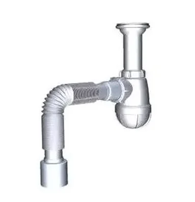 Сифон бутылочный 1 1 2х40 с гофрой 40х50 литой выпуск B0510 (Aquant)  1