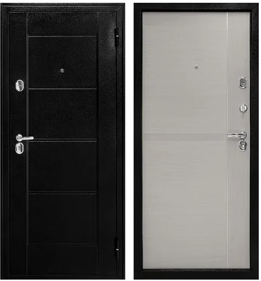 Дверь входная металлическая Форпост 75 С 860х2050 правая бук серый с фурн. и цил. (М038672)