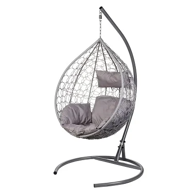 Кресло подвесное  Tropica  серое серая подушка с подлокотником нагрузка до 120кг К2465  1