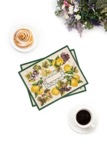 Комплект салфеток Жюра Виноград и лимоны Зеленый 35х45см 2шт 08779