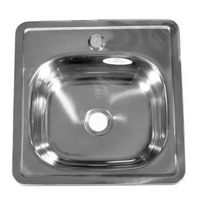 Мойка нерж. сталь глянцевая 380х380х160мм толщ. 0,6мм с сифоном 3806D (Fabia)  1