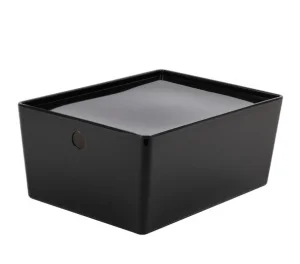 Контейнер VERSA L, 12 л. с крышкой, цвет прозрачный черный