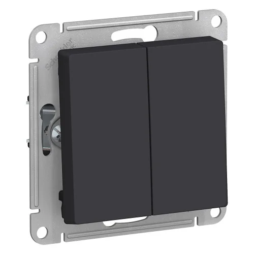 Переключатель 2-кл СП  AtlasDesign  схема 6 10АХ механизм карбон ATN001065 (Systeme Electric)  1