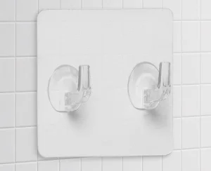 Крючок двойной самоклеящиеся 5,6х5,6см, 5шт прозрачный 10850507 *1