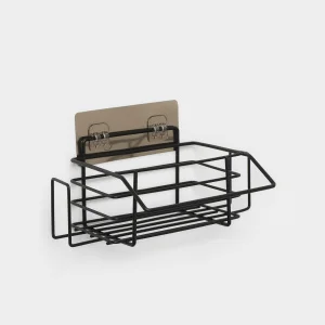 Полка прямоугольная 1-яр 10х24х14см на липучке, цвет чёрный 5168789 *1