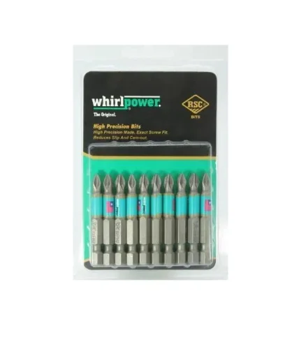 Бита PH2x50мм сталь S2 хвостовик Е 1 4  уп-10шт Whirlpower 962-21-0502 В  1