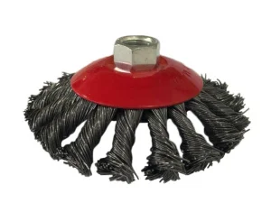 Щетка коническая витая сталь посадочная гайка М14 d-100мм РемоКолор 45-2-810   1 80