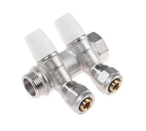 Коллектор регулирующий под 45° 3 4  ВР НР х16 цанга 2 выхода MR135N-3 4-C-2 (TIM)  1 5 20