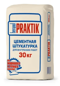 Штукатурка цементная для внутренних работ 30кг Bergauf Praktik 1уп=48шт Штукатурка цементная для внутренних работ 30кг Bergauf Praktik 1уп=48шт