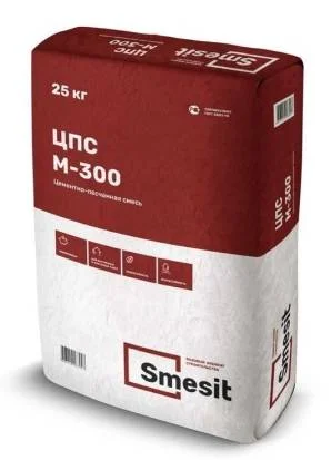 Смесь цементно-песочная Smesit М-300 25кг Смесь цементно-песочная Smesit М-300 25кг