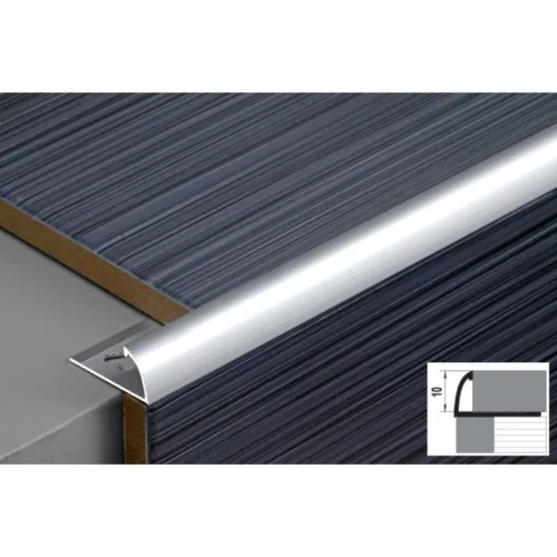 Профиль д каф алюм. С-образный 10х2700мм серебро матовое с прямым заклад. элем.ПОП-10  40