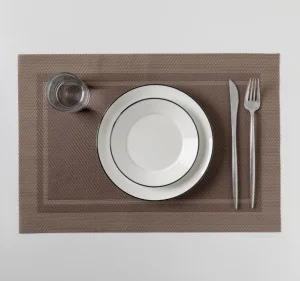 Салфетка на стол Окно 45×30см светло-коричневый ПВХ 1873560