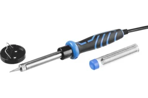 ЗУБР  40 Вт, в наборе: припой + подставка, 2к рукоятка, конус, керамический нагреватель, электропаял