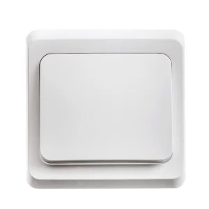 Выключатель одноклавишный наружный белый