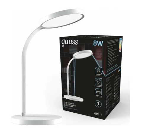 Светильник настольный светодиодный Qplus GTL503 8W 500lm 4000K 170-265V черный диммируемый USB LED (