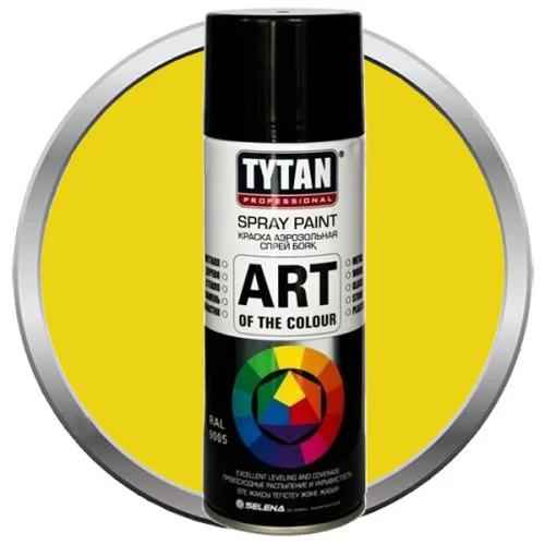 Краска аэрозольная Tytan Professional Art of the colour 400мл желтая 1018 (93601)  1 12