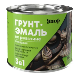 Грунт-эмаль 3 в 1 по ржавчине Узор графит ral 7024 (глянц.) фас 1,8кг