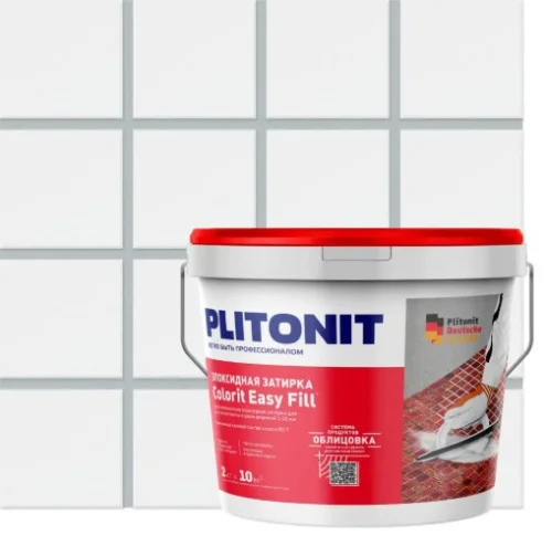 Затирка д швов эпоксидная  Colorit Easy Fill  серебристо-серый 2кг 00-007406 (PLITONIT)  1 4