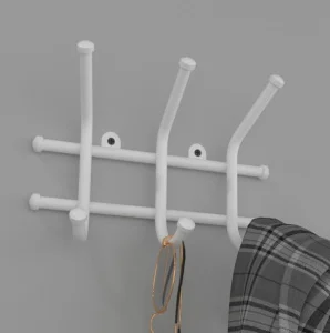 Вешалка настенная  Норма 3  3 крючка белая ВН 64БС (ЗМИ)  1