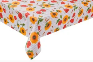 Клеенка MARCELLA 1,4х20м на тканой основе  маки и подсолнухи SF-2040A-8176 *1