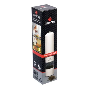 Электромельница перец/соль, цвет белый, 5х23 см, на батарейках 4хАА /48 QWERTY *1