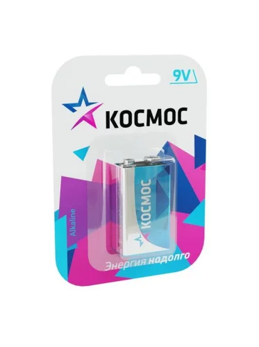 Элемент питания алкал. 6LR61 Максимум BP-1 крона блист. 1шт KOC6LR61MAX1BL (Космос)  1