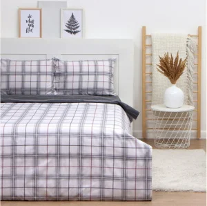 Постельное бельё LoveLife 2сп «Серая клетка», 175х215см, 200х225см, 50х70см-2шт, 100%хлопок, сатин,