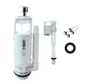 Арматура д/бачка унитаза (2 кнопки выпуска метализ., нижн. подводка) тип А F012400-01K (Iddis) *1