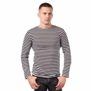 Тельняшка Черная р.44-46 (вязаная)