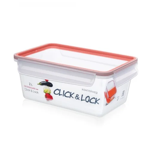Контейнер для продуктов Click&Lock 2л герметичный прозрачный с мерной шкалой 619  1 12