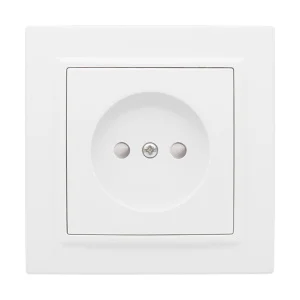 Розетка 1-м СП Минск 10А защ. шторки без заземл. бел. Basic EKF ERR10-022-100