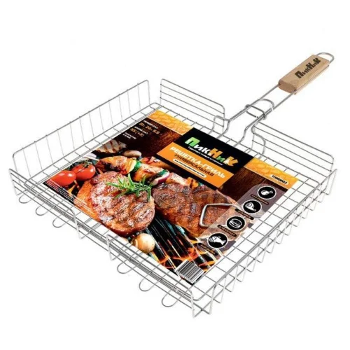 Решетка-гриль  Твой Пикник  55(+3)х31х24х5,5см хромированная глубокая 11100002 П3877  1