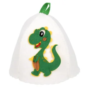 Шапка для бани и сауны детская "Динозаврик Арчи" "Hot Pot", войлок *1/20