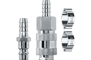 Набор KRAFTOOL (штуцер  елочка , 10 мм - рапид муфта) + (рапид штуцер-штуцер  елочка , 10 мм) + (обж