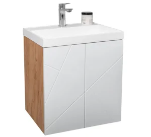 Тумба подвесная  MIO 50  с дверцами (под Слим 50 Altais 35) дуб крафт+белый MI-T50-KPW W (Garda)  1