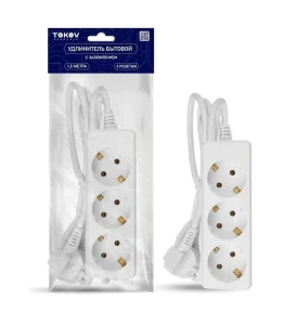 Удлинитель 1,5м с заземл. 3х0,75 TKE-C01-BU3-1.5-075-Z Tokov Electric Удлинитель 1,5м с заземл. 3х0,75 TKE-C01-BU3-1.5-075-Z Tokov Electric